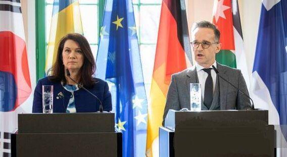 خبرنگاران وزیران خارجه آلمان و سوئد به اردن می فرایند